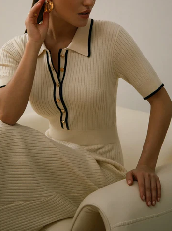 Vintage-style knitted dress